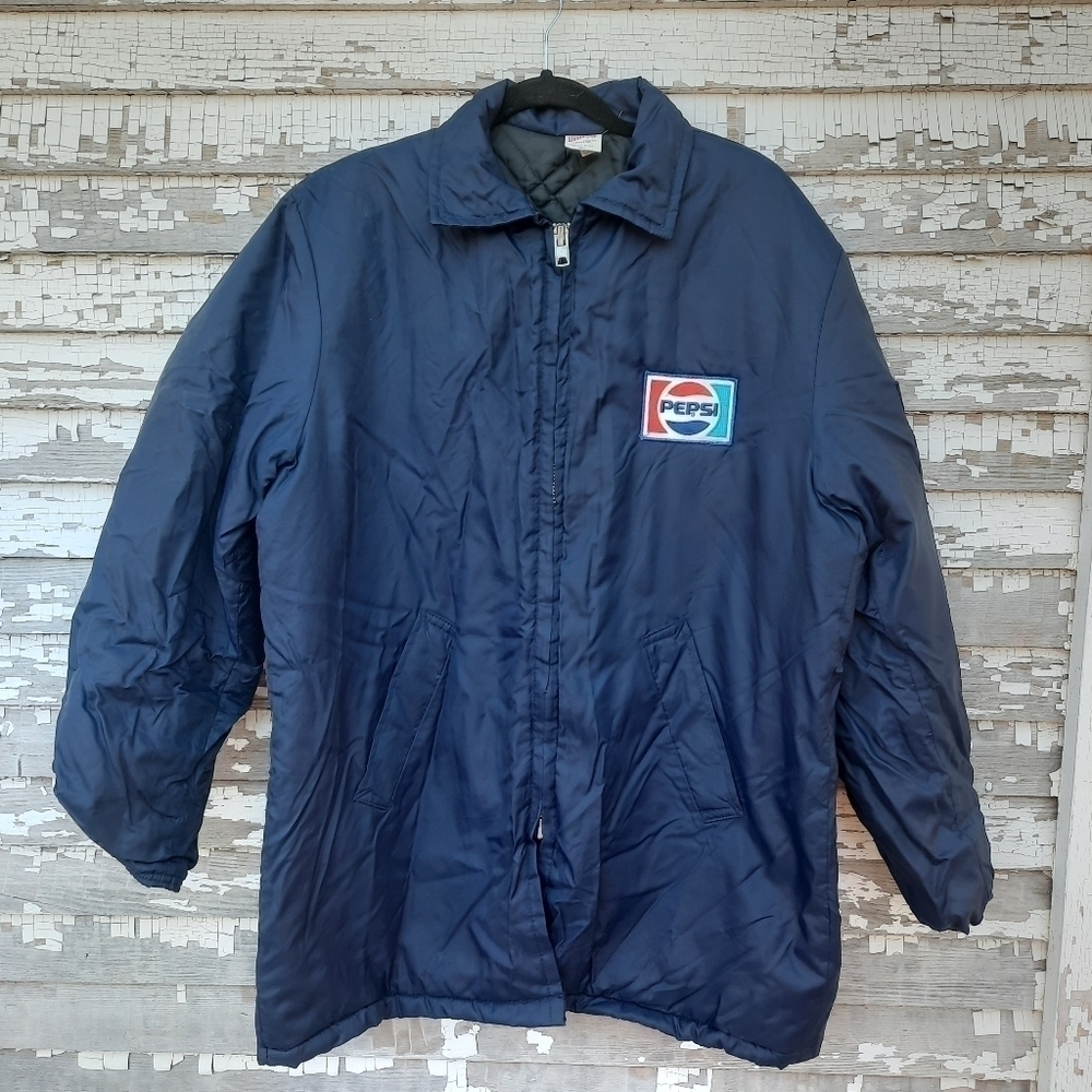🌟 Vintage Unitog Pepsi coat jacket size large tall